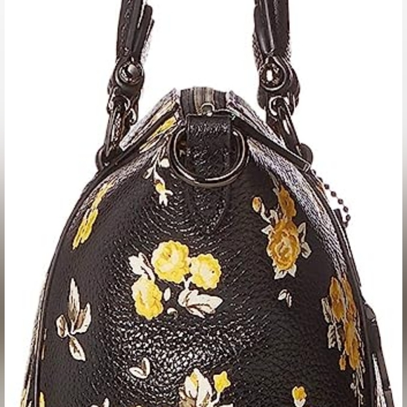 🥀NeW!!🥀 COACH PRAIRIE CROSS STITCH FLORAL PRINT ROSES SATCHEL 87109 - Picture 13 of 15